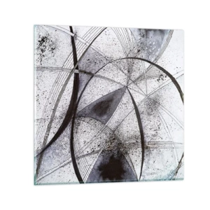Glastavla - Bild på glas - Futuristisk fantasi - 60x60 cm