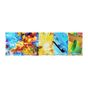 Provbit av fototapet Premium Canvas - In medias res - Abstraktion, Bit, 3D - 100x30 cm