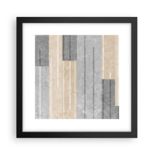 Affisch i svart ram - Komposition: allt i lod - 30x30 cm