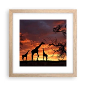 Affisch i ram av ljusek - Liten middag med de närmaste - 30x30 cm