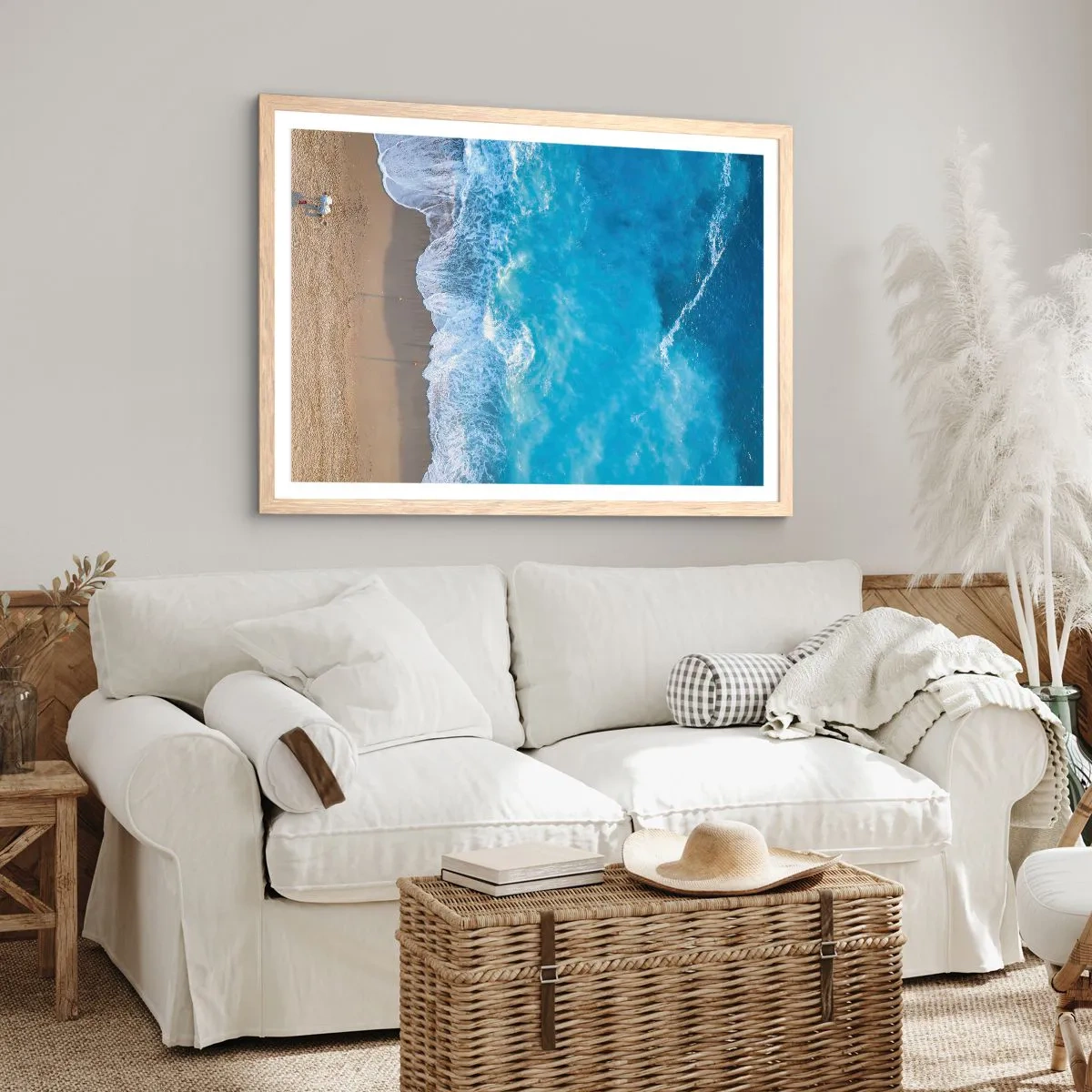 Affisch i ram av ljusek - Blå styrka - 91x61 cm