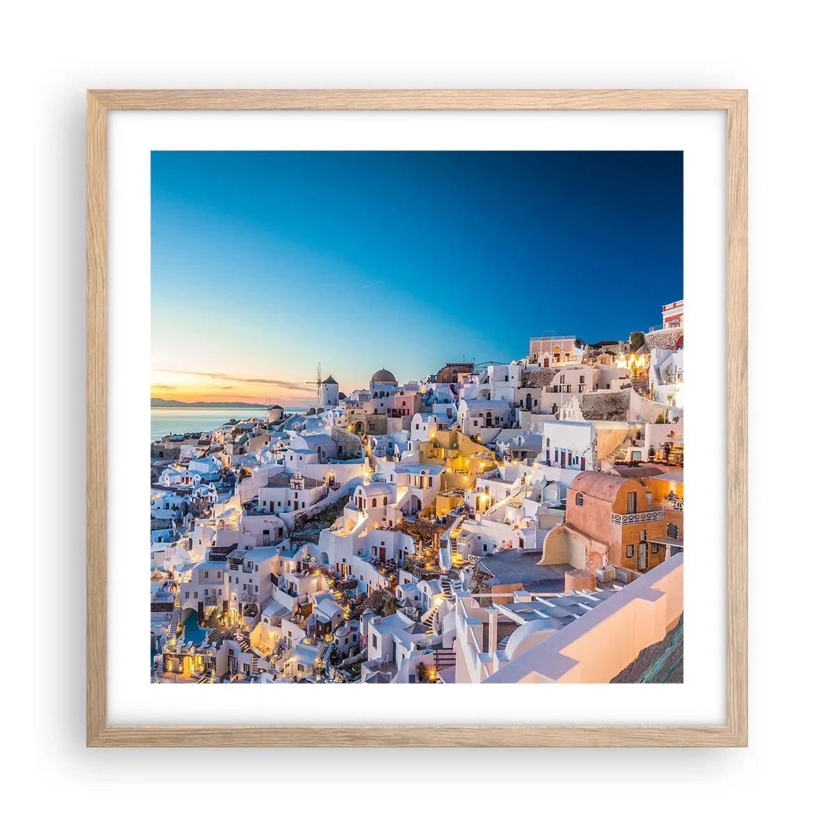 Affisch i ram av ljusek - Grekhetens essäns - 50x50 cm