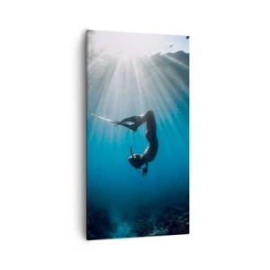 Canvastavla - Bild på duk - Undervattendans - 55x100 cm