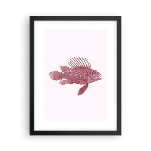 Affisch i svart ram - En invånare i exotiska vatten - 30x40 cm