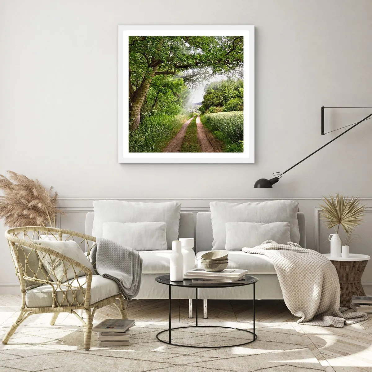 Affisch i vit ram - Et in Arcadia ego - 40x40 cm