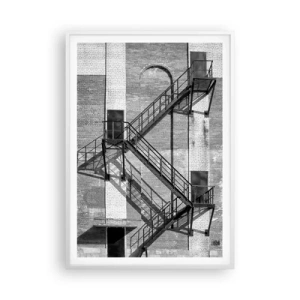 Affisch i vit ram - Industriell stil - 70x100 cm