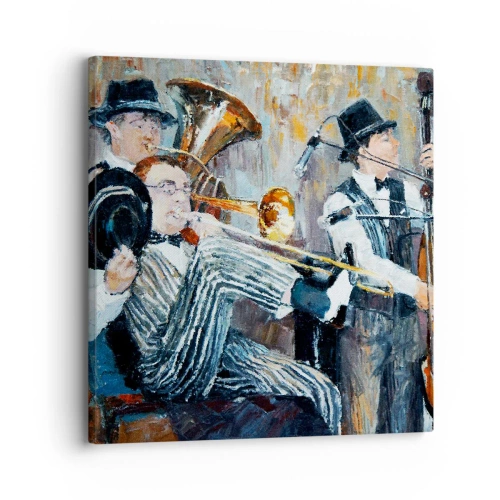 Canvastavla - Bild på duk - Hela den jazzmusiken - 30x30 cm