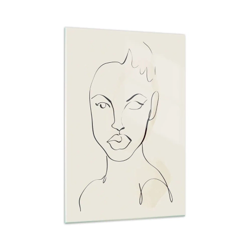 Glastavla - Bild på glas - Sensualitetens kontur - 70x100 cm