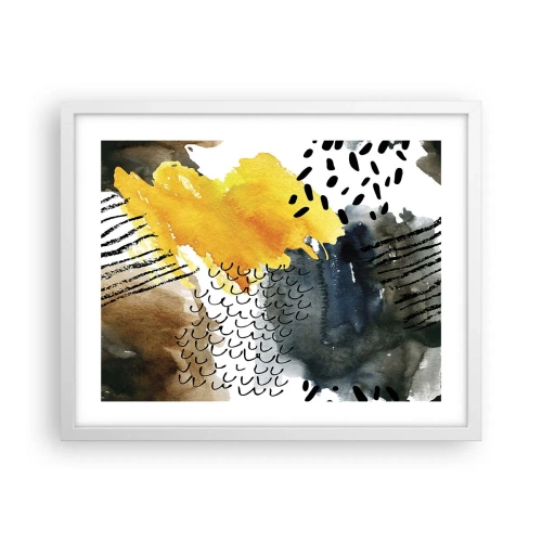 Affisch i vit ram - Elementens möte - 50x40 cm