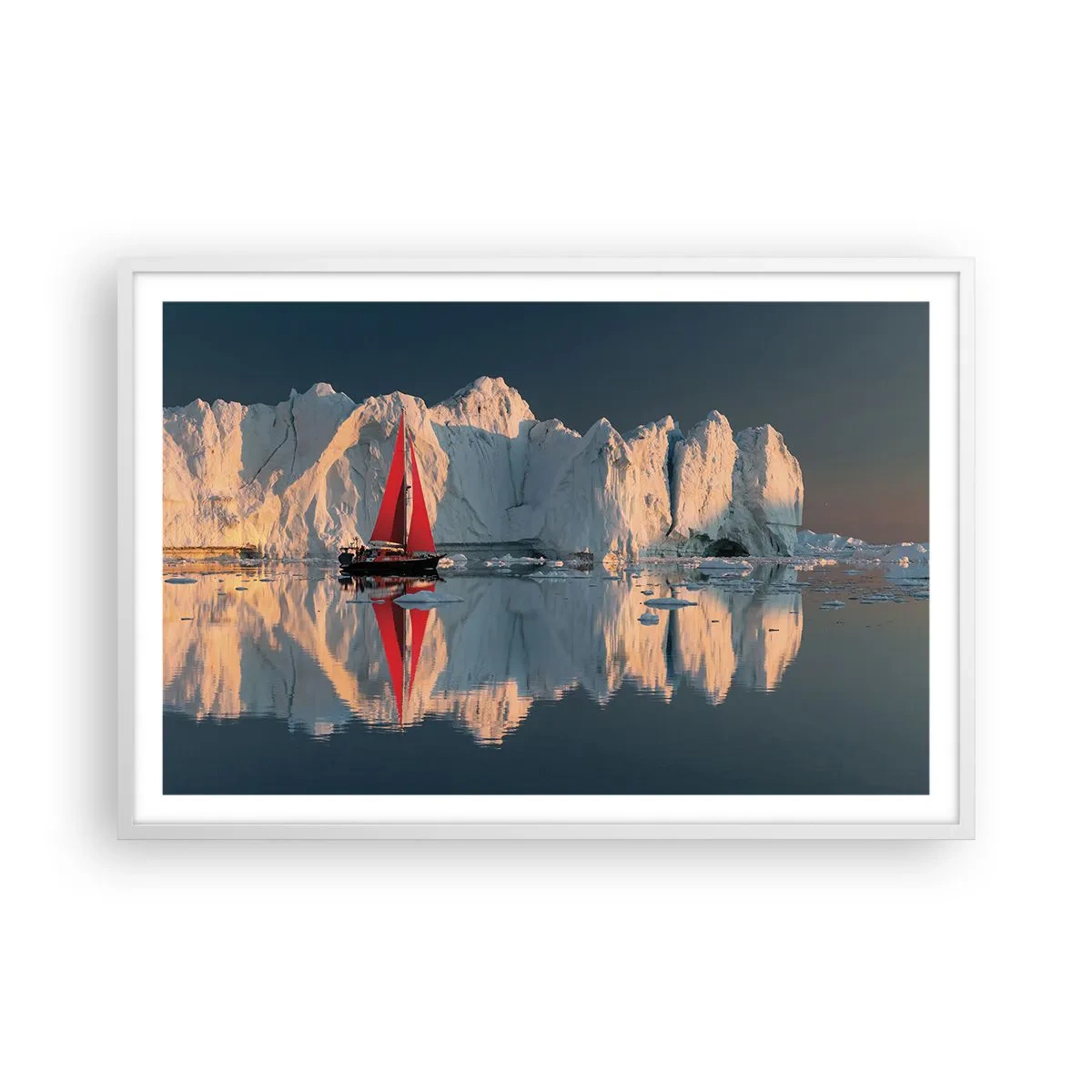 Affisch i vit ram - I världens ände - 91x61 cm