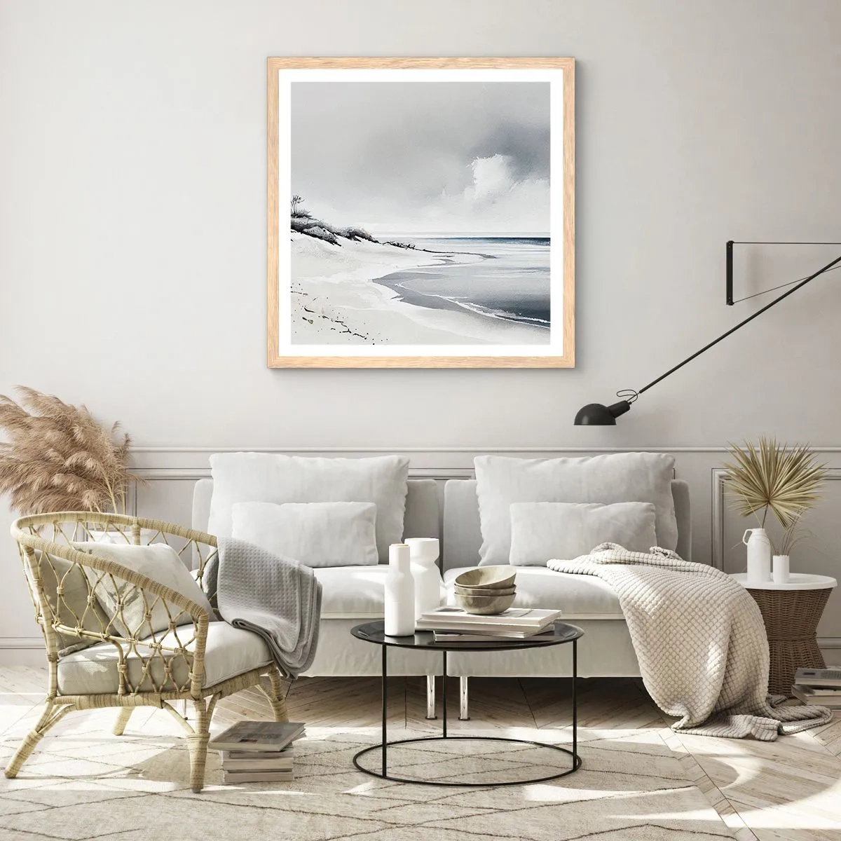 Affisch i ram av ljusek - Alltid tillsammans - 60x60 cm