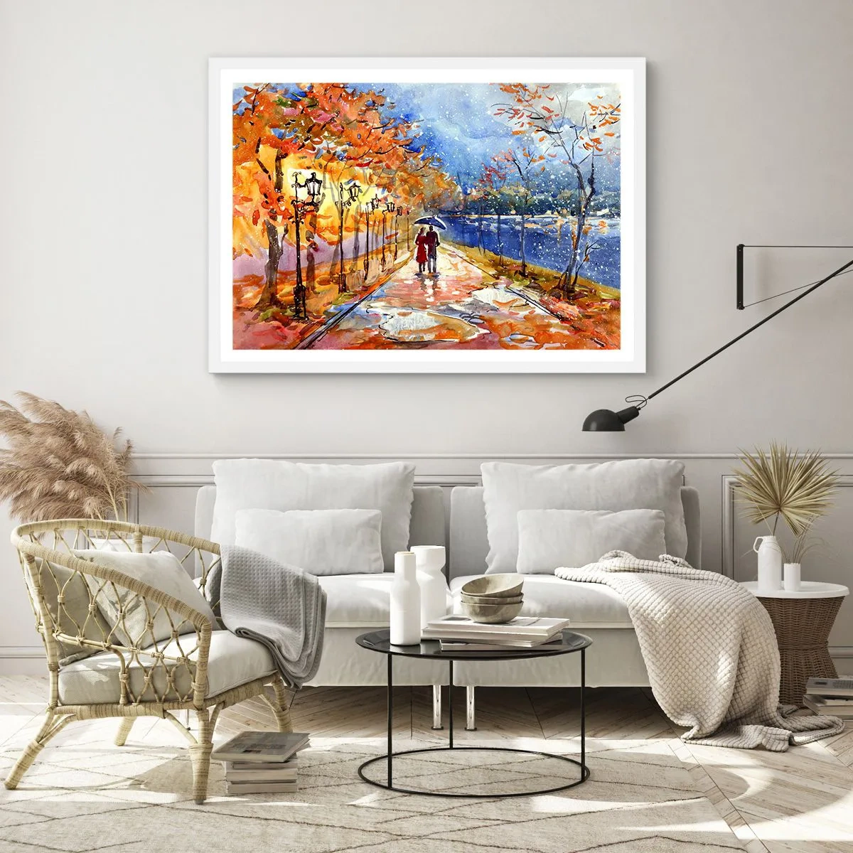 Affisch i vit ram - Tillsammans mot tidens gräns - 100x70 cm