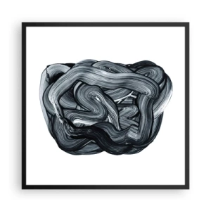 Affisch i svart ram - Det är inte så enkelt - 60x60 cm