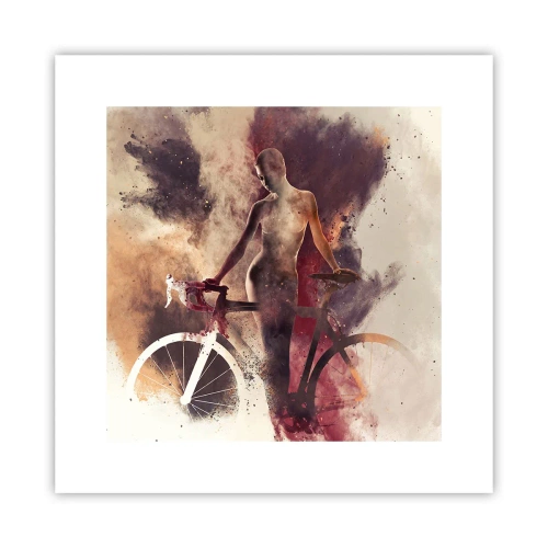Affisch - Cyklelsjäl i marmorform - 30x30 cm