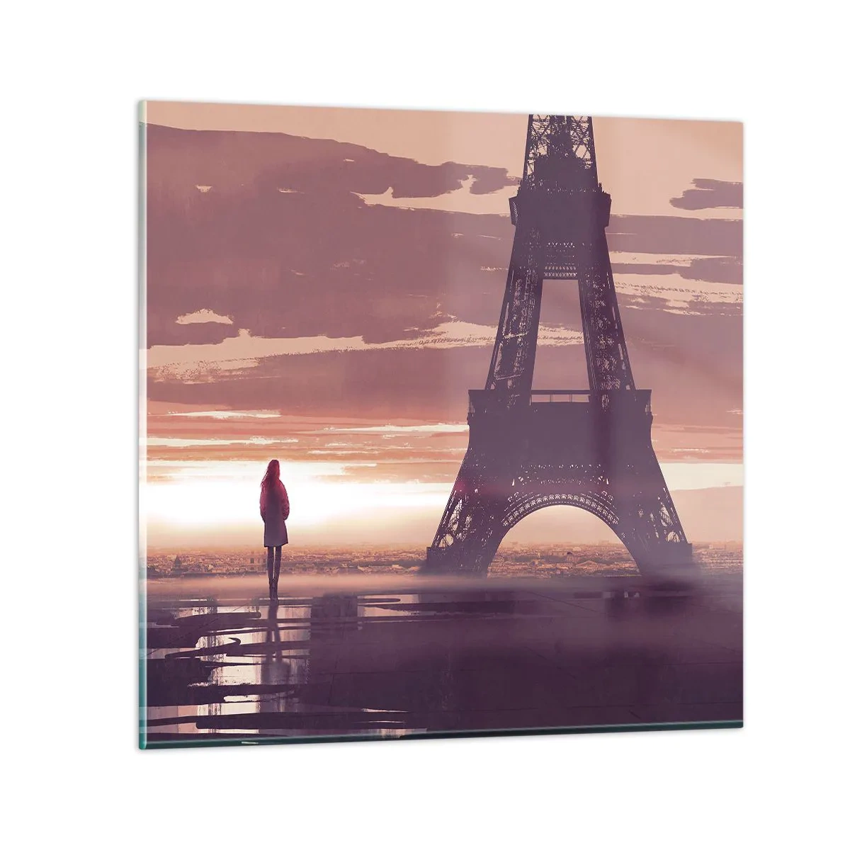 Glastavla - Bild på glas - Bara de två - 40x40 cm