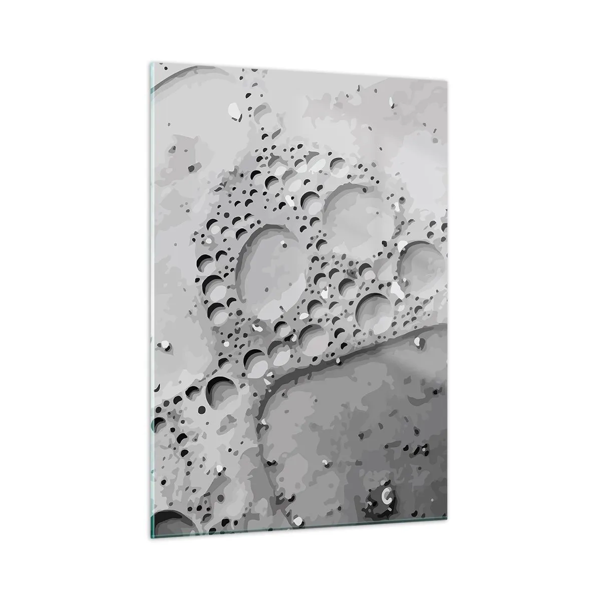 Glastavla - Bild på glas - Spår efter skum - 50x70 cm