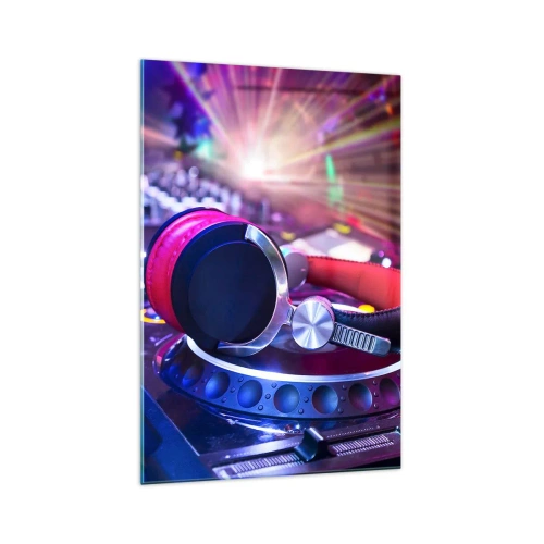 Glastavla - Bild på glas - Låt partyt börja - 70x100 cm