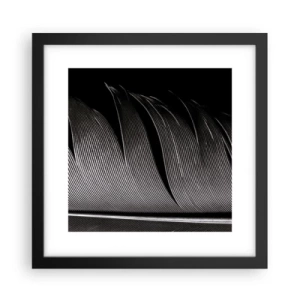 Affisch i svart ram - Fjäder - en underbar konstruktion - 30x30 cm