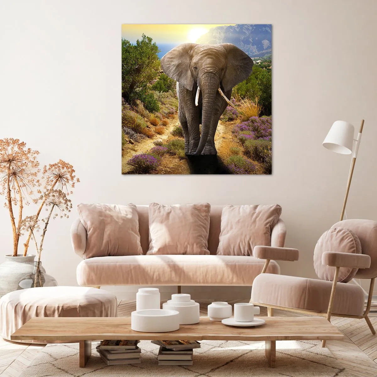 Canvastavla - Bild på duk - Så såg Edens trädgård ut - 70x70 cm