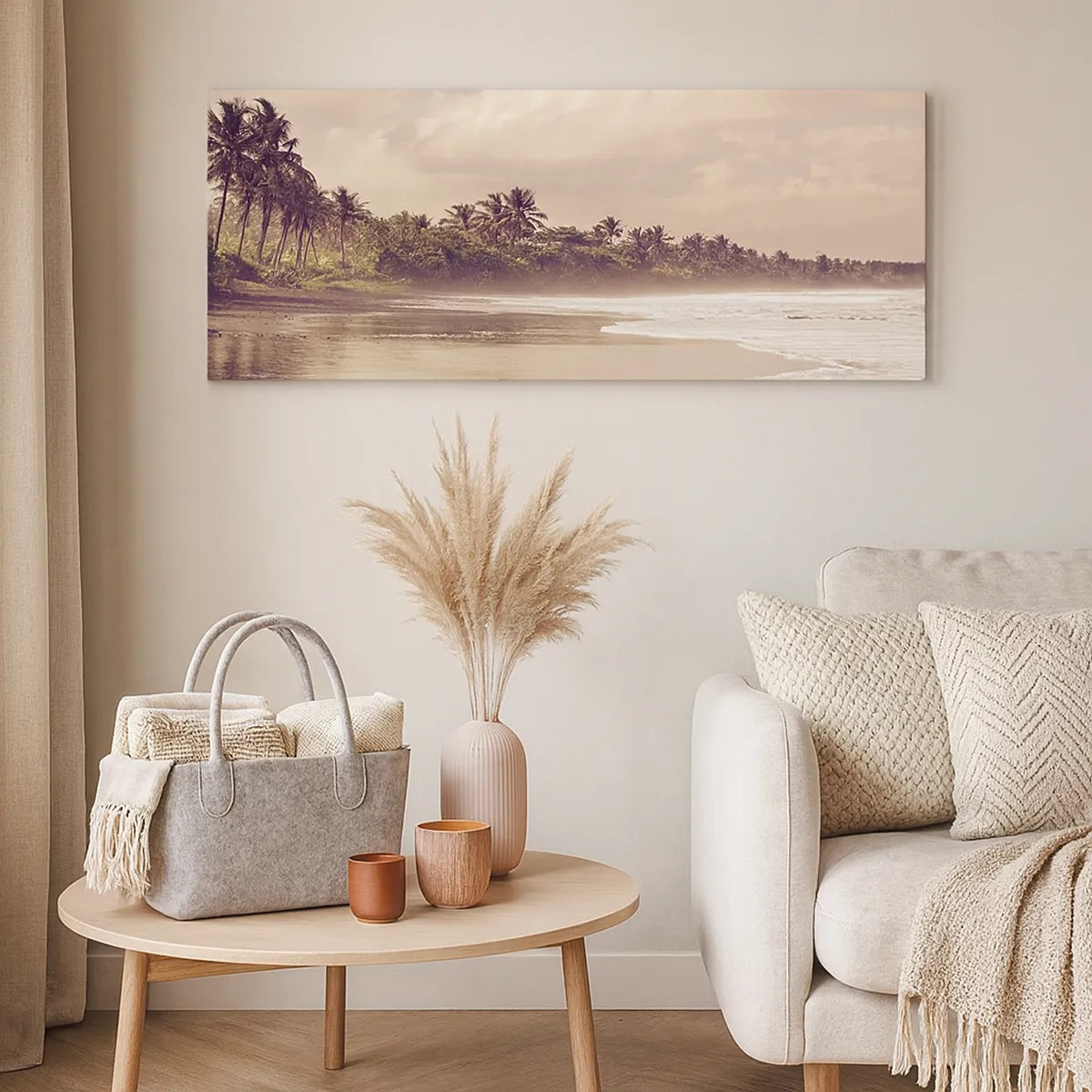 Canvastavla - Bild på duk - Vågornas smekning - 30x30 cm