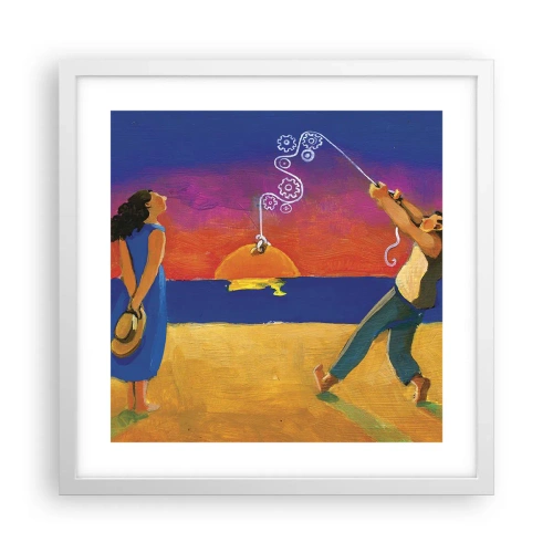 Affisch i vit ram - Mer än en stjärna från himlen - 40x40 cm