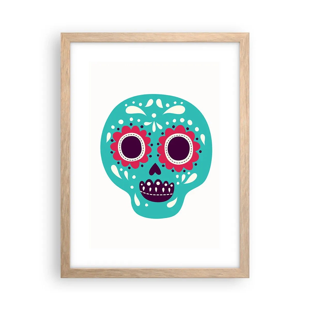 Affisch i ram av ljusek - Livet - nöje till döden - 30x40 cm