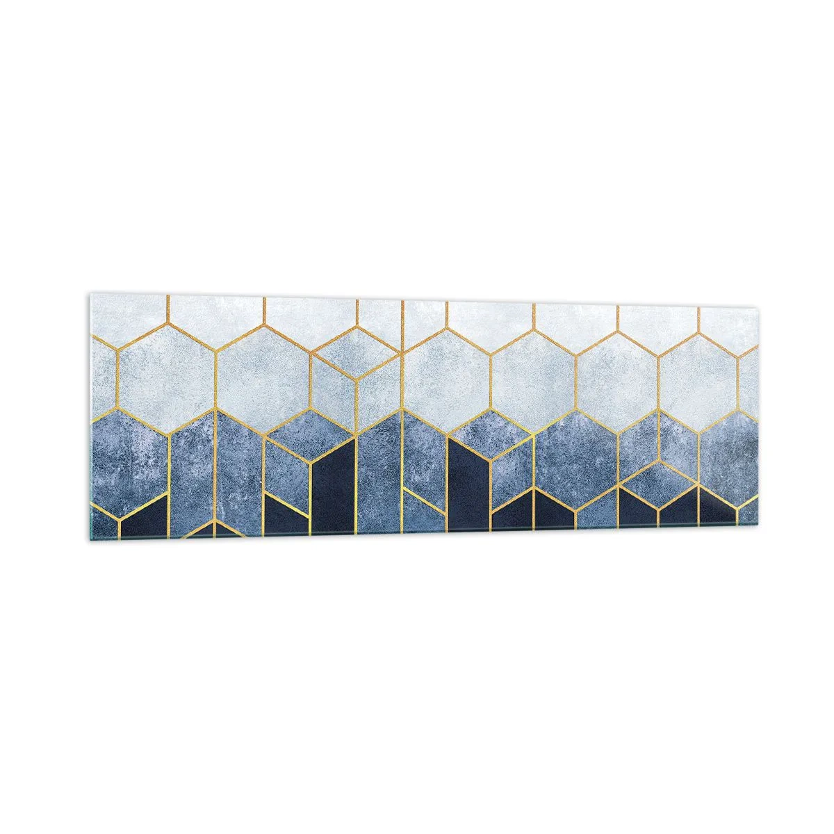 Glastavla - Bild på glas - Komposition i synkoprytm - 160x50 cm