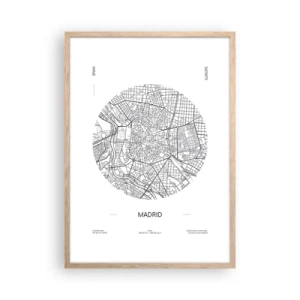 Affisch i ram av ljusek - Madrids anatomi - 50x70 cm