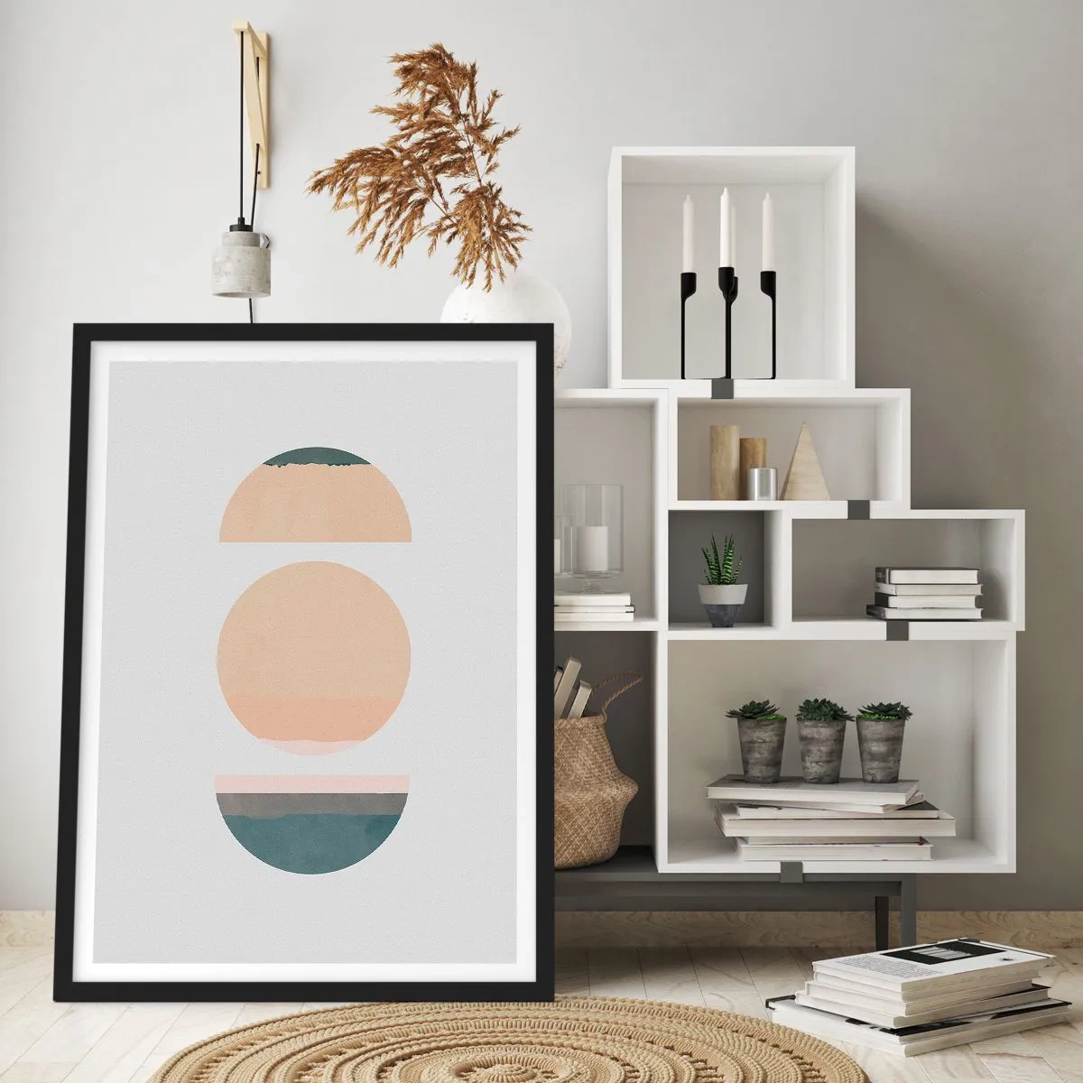 Affisch i svart ram - Hjul efter hjul - 61x91 cm