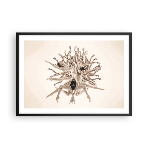 Affisch i svart ram - Blommar i dansen - 70x50 cm