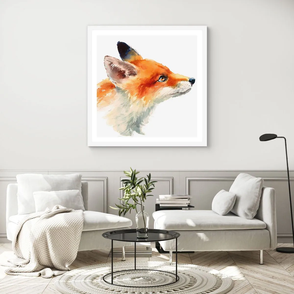 Affisch i vit ram - Försiktighet skadar aldrig - 30x30 cm