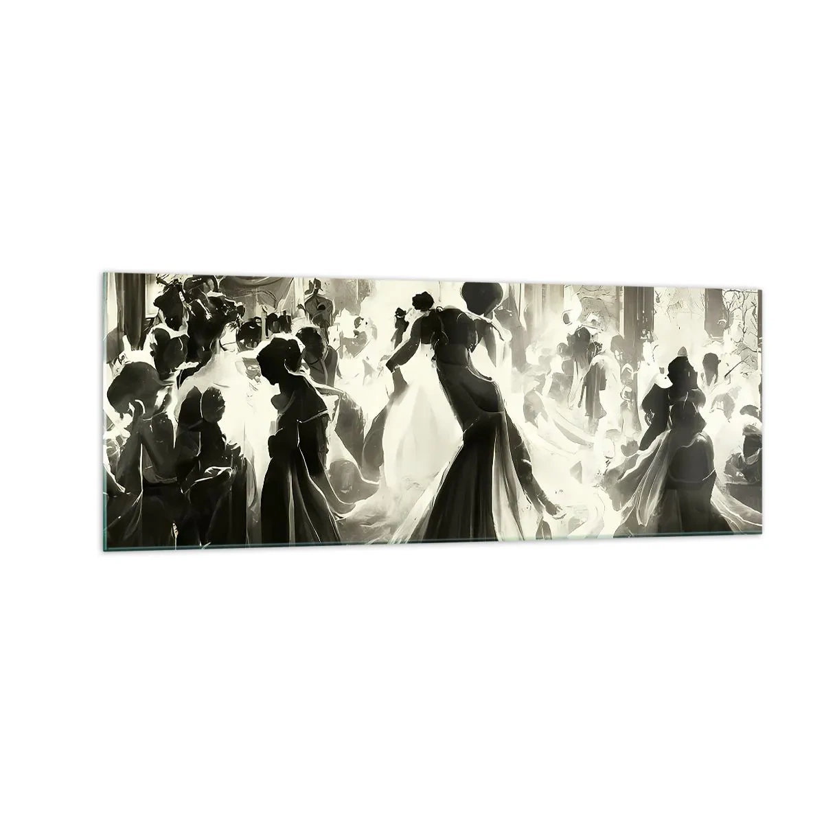 Glastavla - Bild på glas - Stor maskerad - 140x50 cm