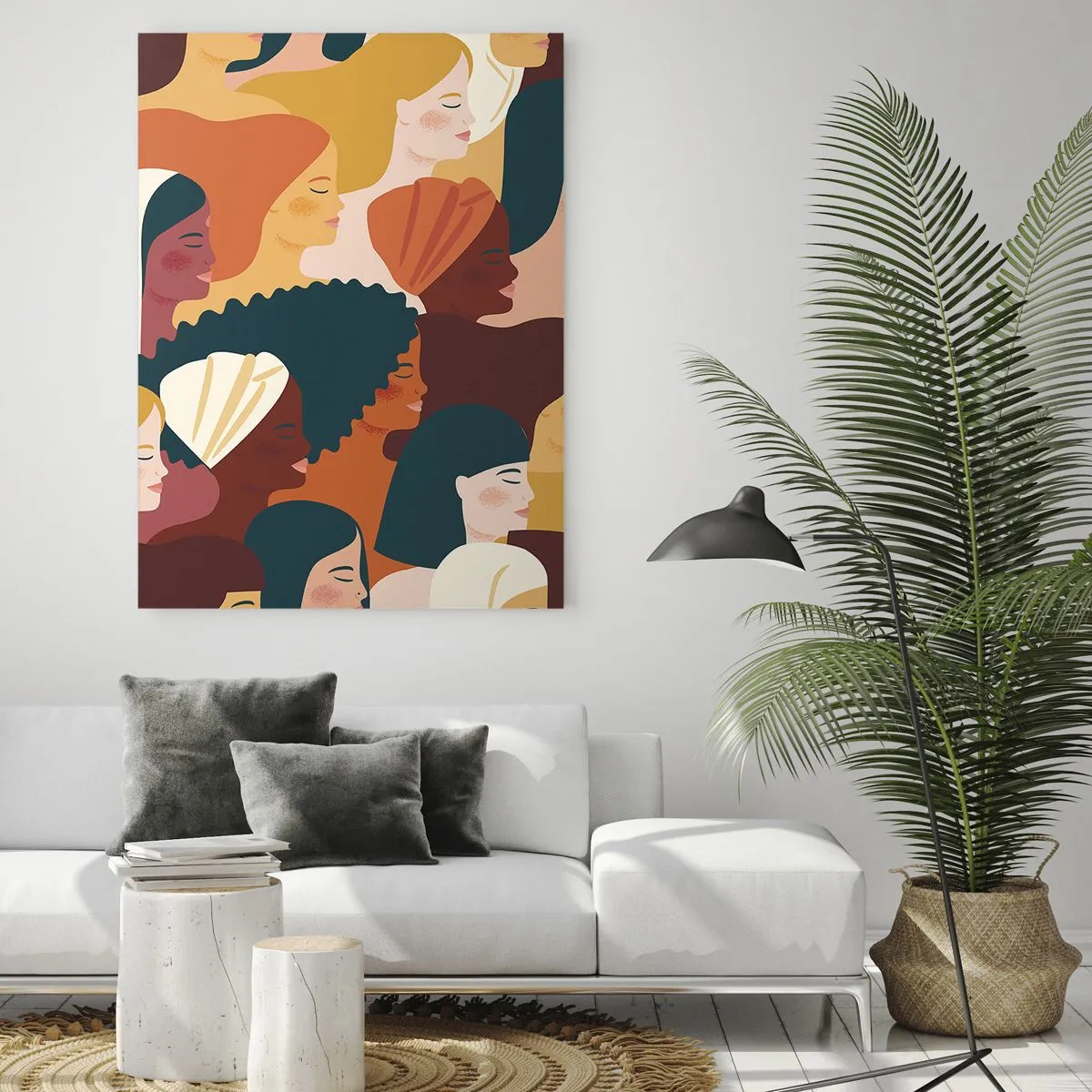 Glastavla - Bild på glas - Endast kvinnlighet - 50x70 cm