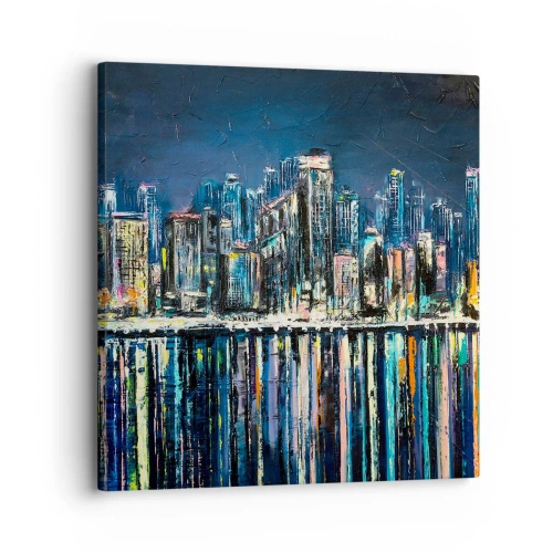 Canvastavla - Bild på duk - Ljuskaskad - 30x30 cm