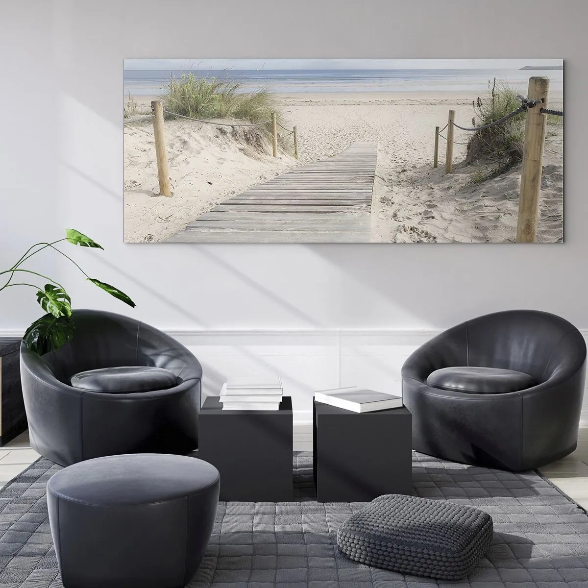 Glastavla - Bild på glas - Mot horisonten - 100x40 cm
