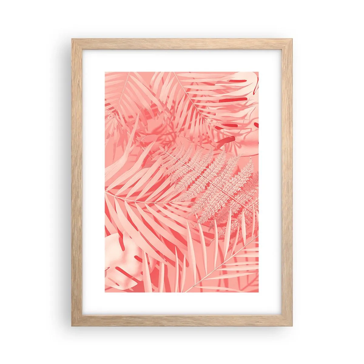 Affisch i ram av ljusek - Rosa koncept - 30x40 cm