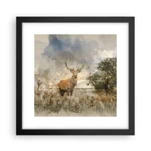 Affisch i svart ram - Värdighet - styrka - dignitet - 30x30 cm