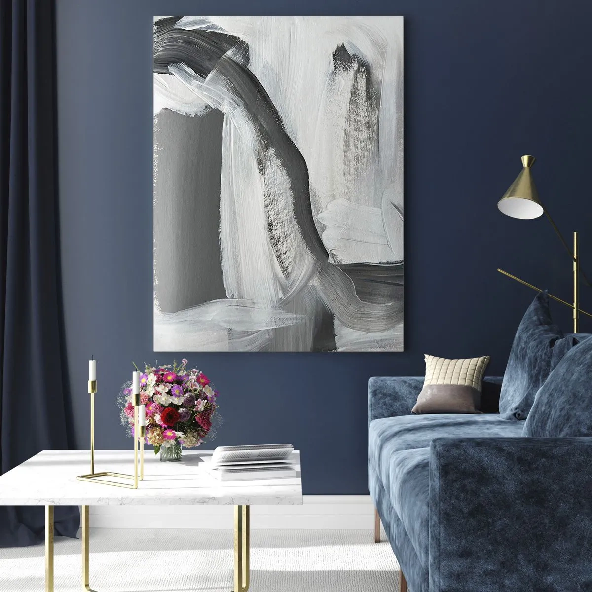 Glastavla - Bild på glas - Med bestämd rörelse - 70x100 cm