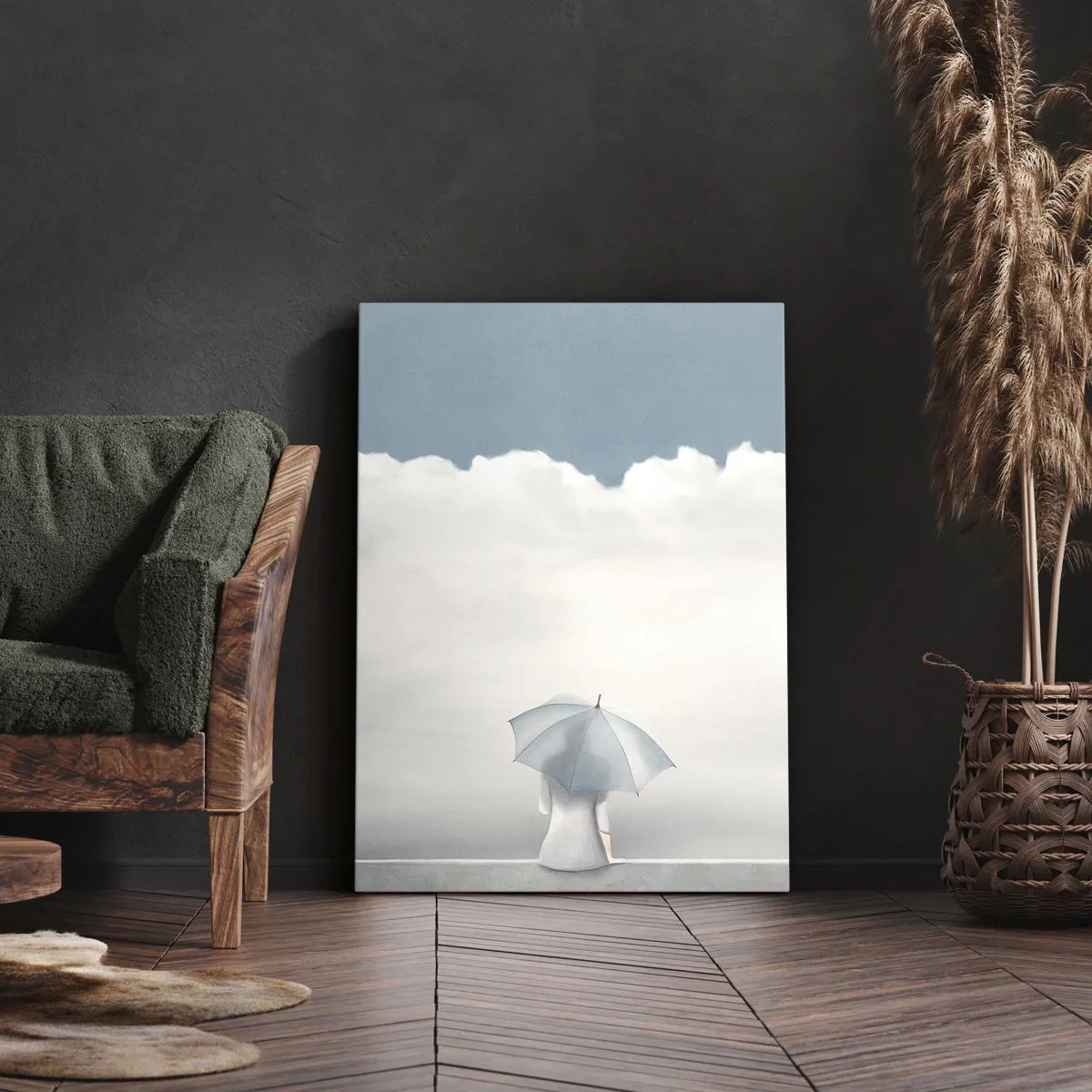 Canvastavla - Bild på duk - På gränsen mellan java och dröm - 45x80 cm