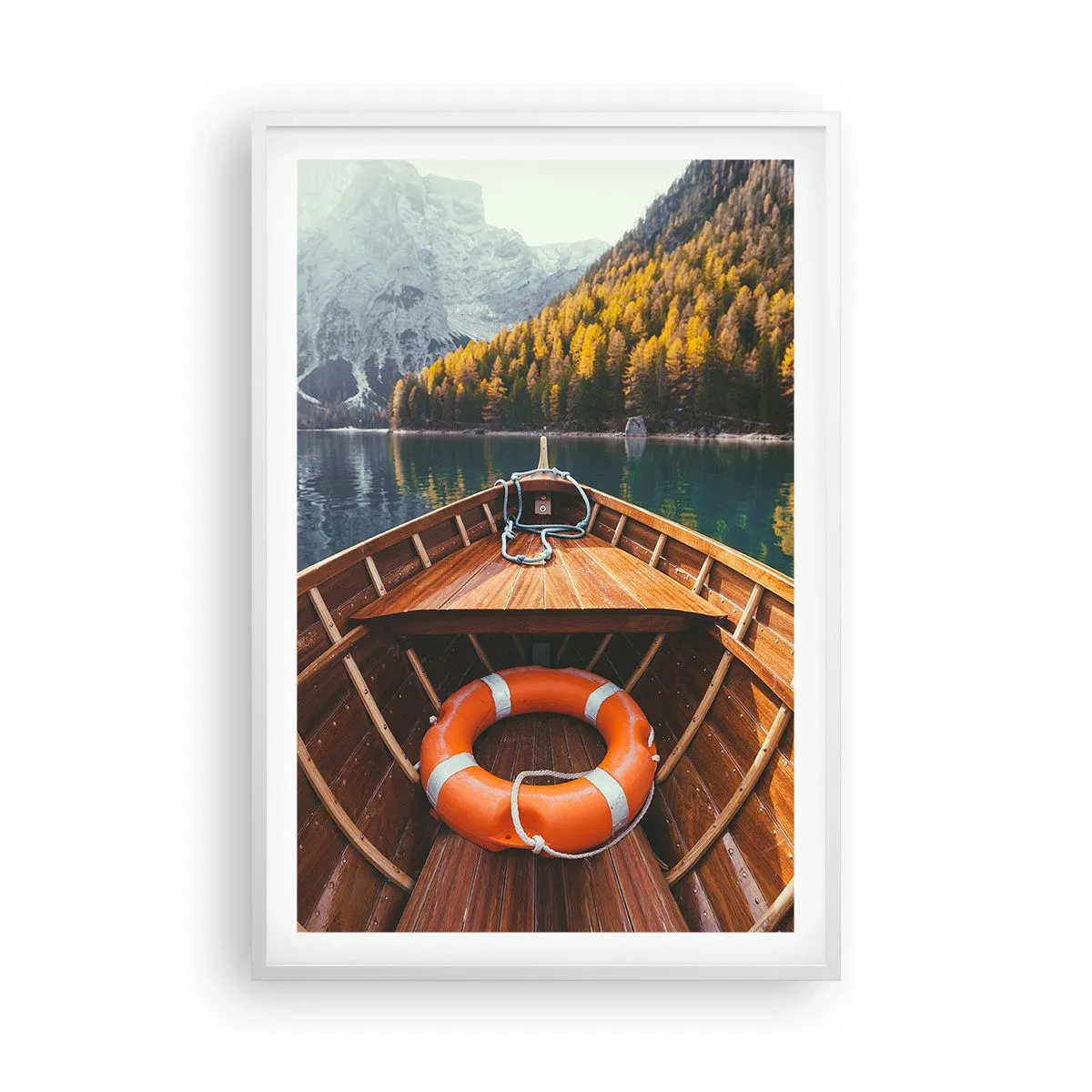 Affisch i vit ram - Utflykt i fjällen - 61x91 cm