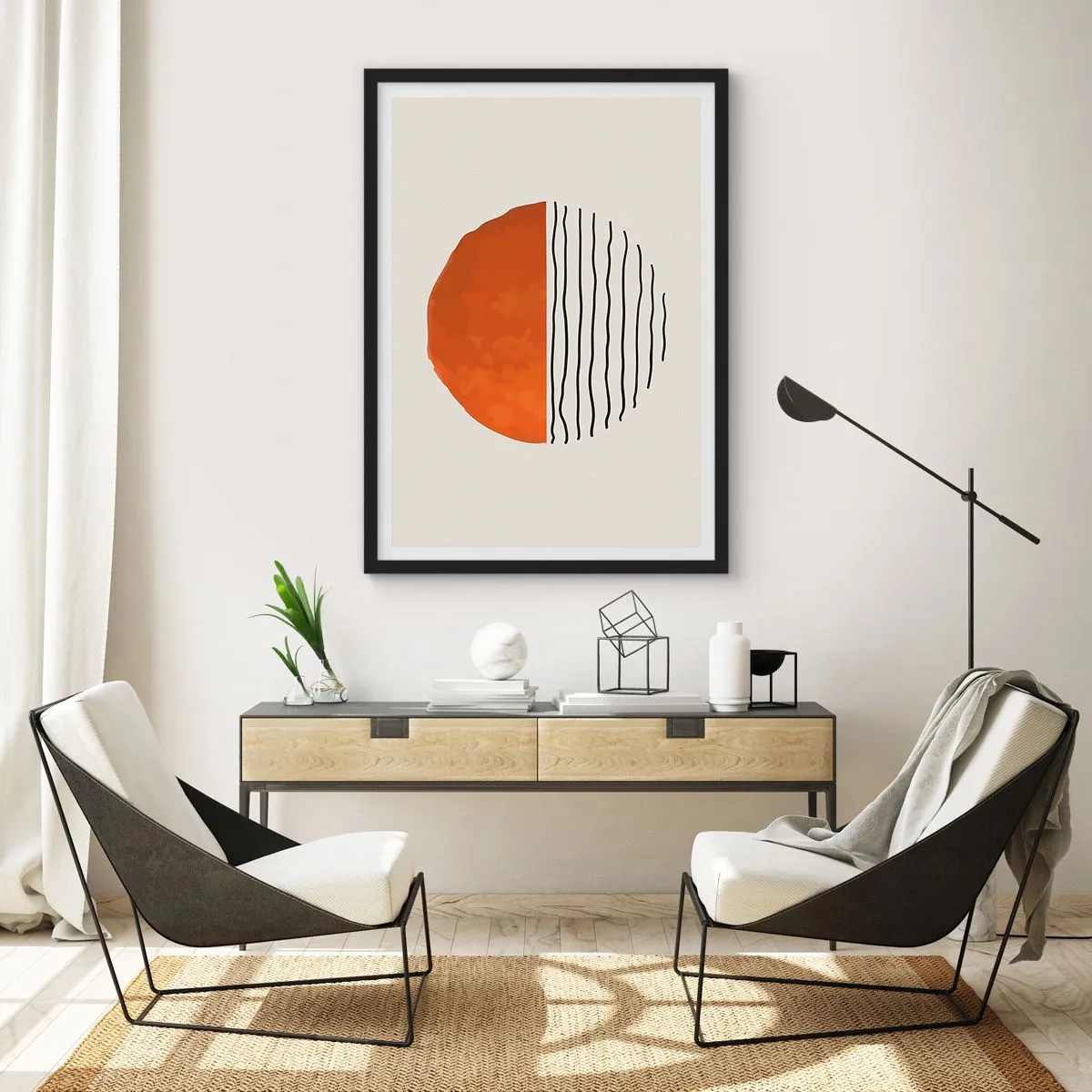 Affisch i svart ram - I japansk stämning - 61x91 cm