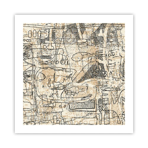 Affisch - Väntar på avkodning - 50x50 cm