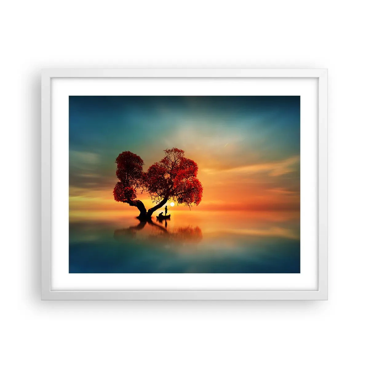 Affisch i vit ram - Avlägsen tystnad - 50x40 cm