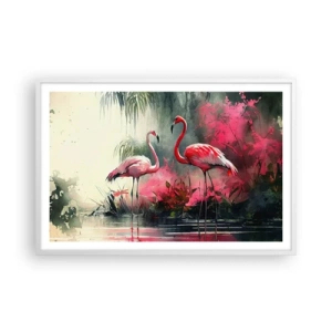 Affisch i vit ram - En lektion i naturlig charm - 91x61 cm