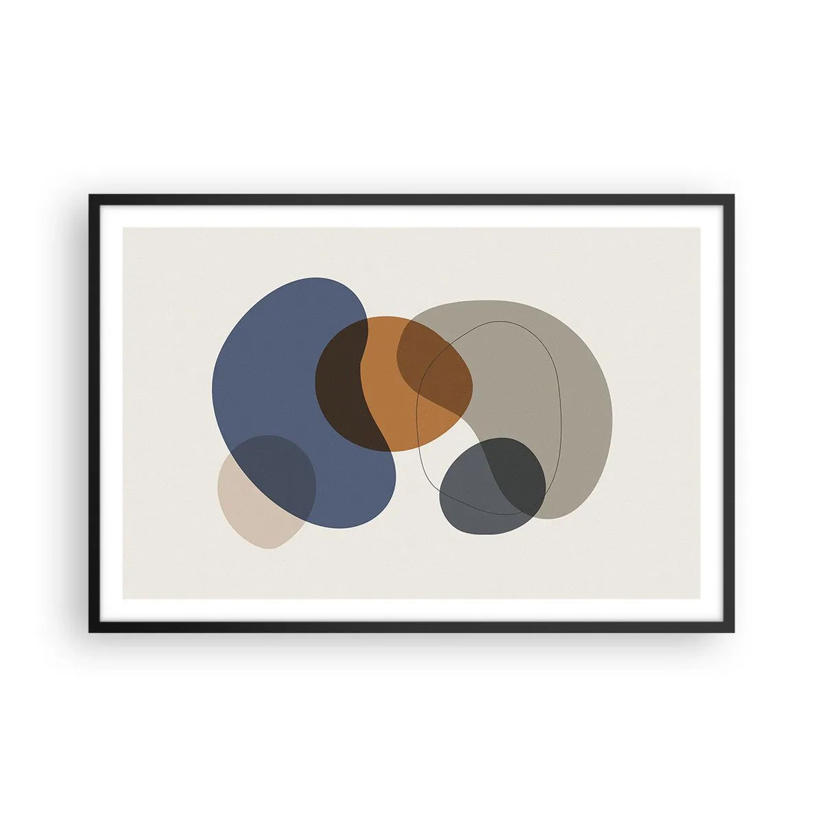 Affisch i svart ram - Färgernas droppar - 91x61 cm