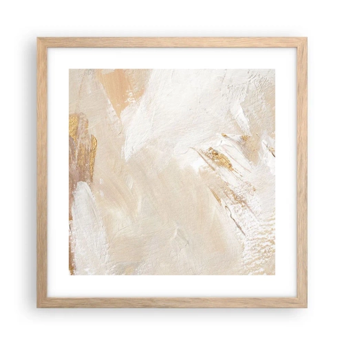 Affisch i ram av ljusek - Pastellfärgad komposition - 40x40 cm