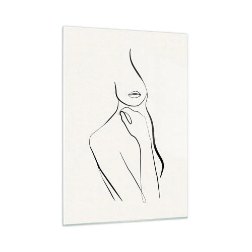 Glastavla - Bild på glas - Melankolins våg - 50x70 cm