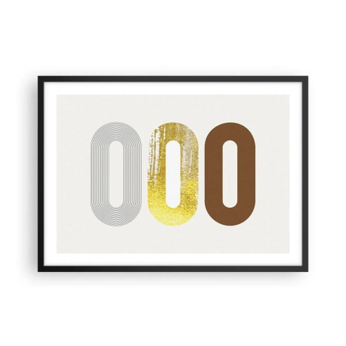 Affisch i svart ram - Ooo! - 70x50 cm