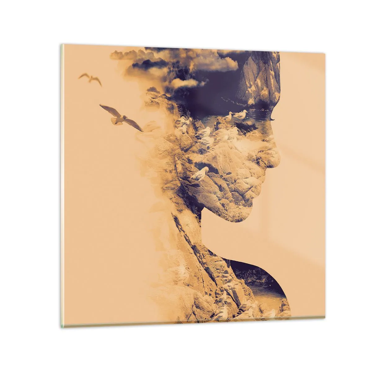 Glastavla - Bild på glas - Skön av naturen - 30x30 cm