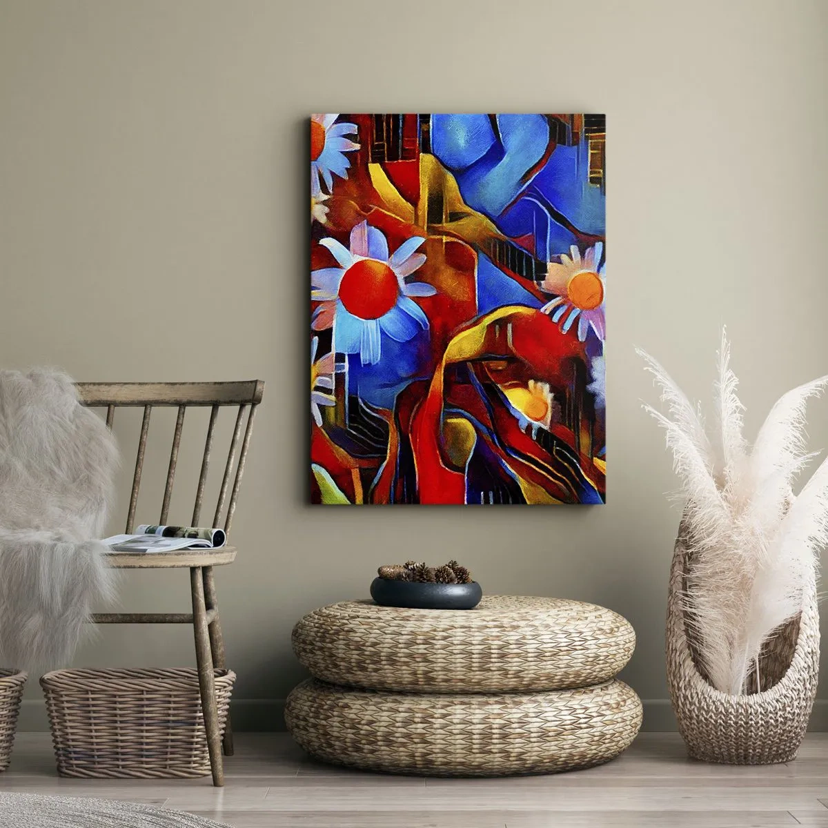 Canvastavla - Bild på duk - Livets färger - 50x70 cm